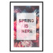 Wall Poster Spring Is Here - English inscriptions in a white frame on a background of flowers 127065 additionalThumb 21