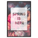 Wall Poster Spring Is Here - English inscriptions in a white frame on a background of flowers 127065 additionalThumb 20