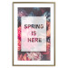Wall Poster Spring Is Here - English inscriptions in a white frame on a background of flowers 127065 additionalThumb 22