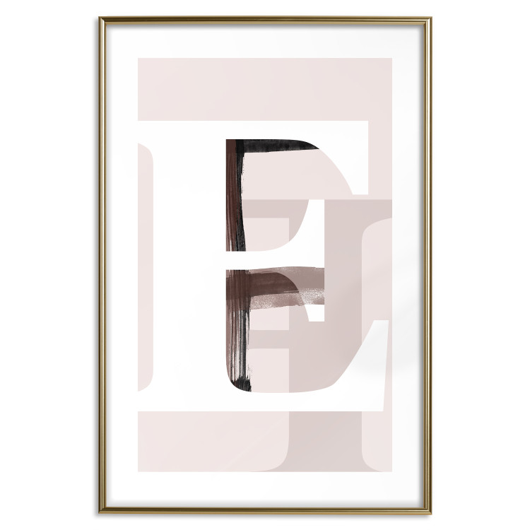 Wall Poster Letter E - white alphabet letter on abstract pastel background 127865 additionalImage 14