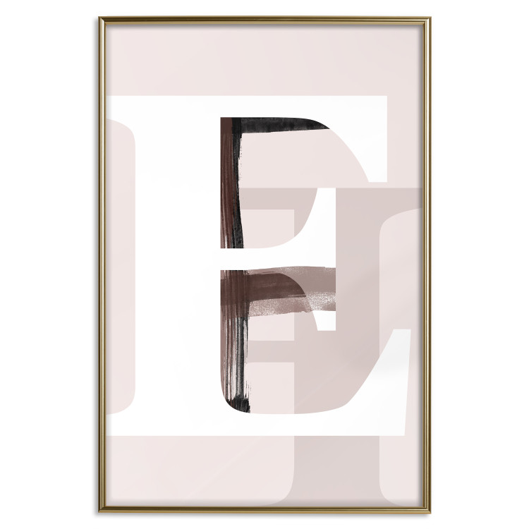 Wall Poster Letter E - white alphabet letter on abstract pastel background 127865 additionalImage 21