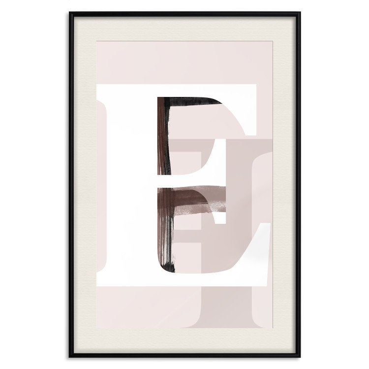 Wall Poster Letter E - white alphabet letter on abstract pastel background 127865 additionalImage 19