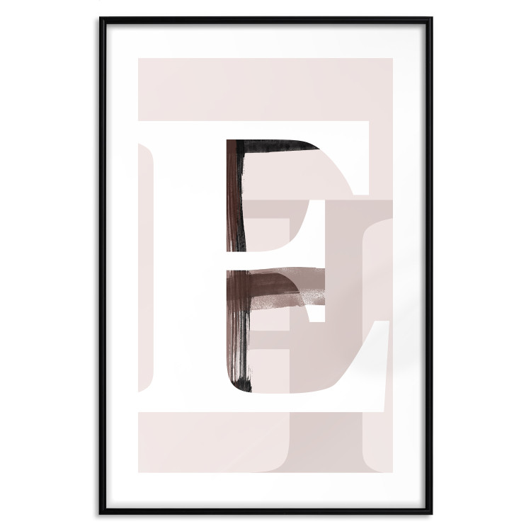 Wall Poster Letter E - white alphabet letter on abstract pastel background 127865 additionalImage 15