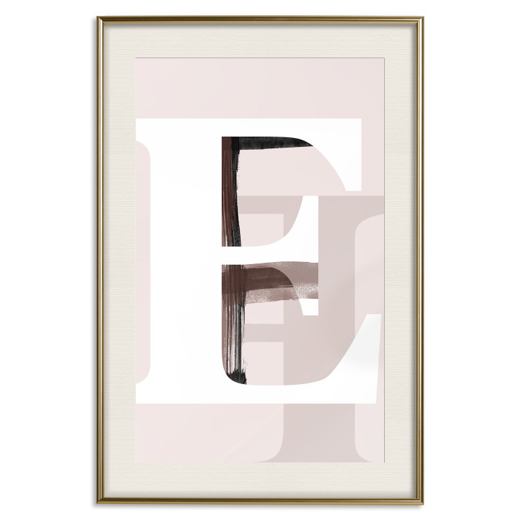 Wall Poster Letter E - white alphabet letter on abstract pastel background 127865 additionalImage 20