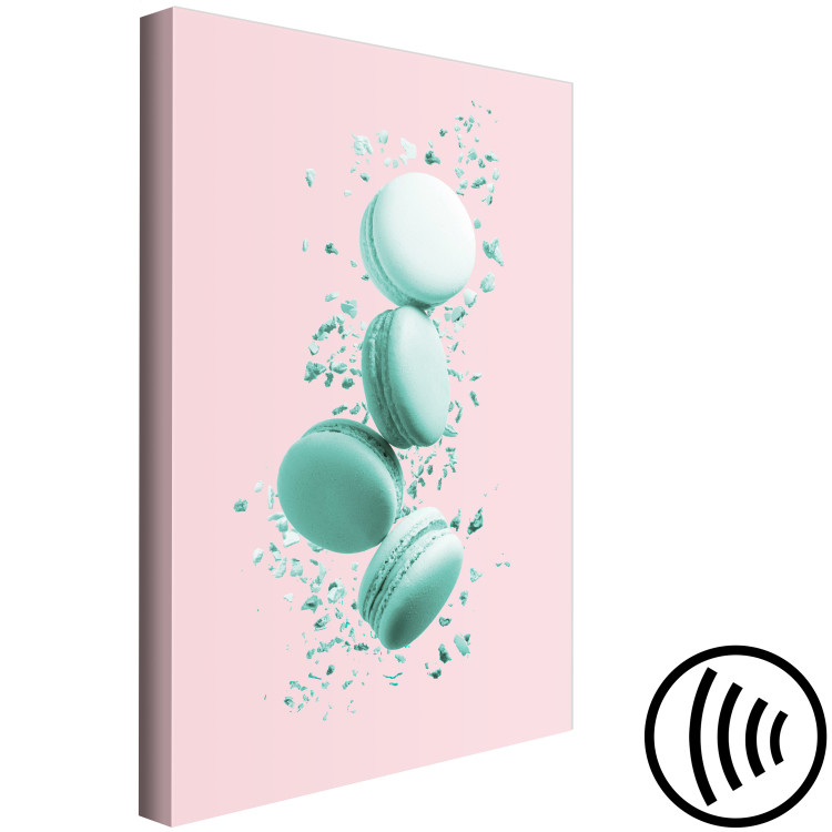 Canvas Print Flying Sweets (1-part) vertical - food on a pastel background 127965 additionalImage 6