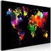 Canvas Art Print Children of the World (1-part) wide - abstract colorful continents 128065 additionalThumb 2