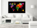 Canvas Art Print Children of the World (1-part) wide - abstract colorful continents 128065 additionalThumb 3