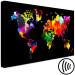 Canvas Art Print Children of the World (1-part) wide - abstract colorful continents 128065 additionalThumb 6