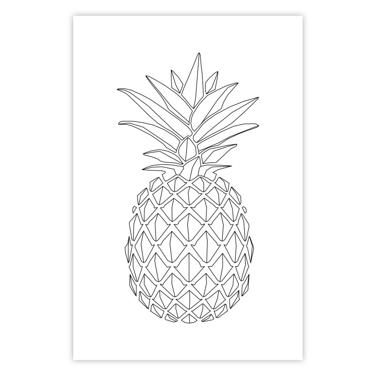 Wall Poster Fruit Sketch - line art of tropical fruit on uniform white background 128365