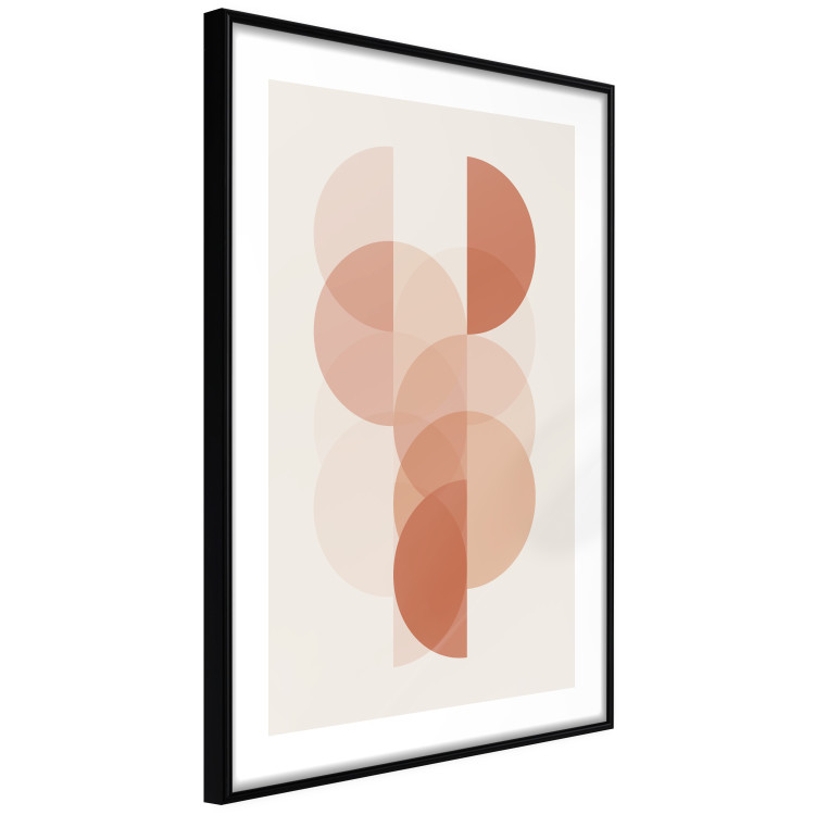 Wall Poster Wheel Configuration - abstract orange semicircles on a light background 129765 additionalImage 8