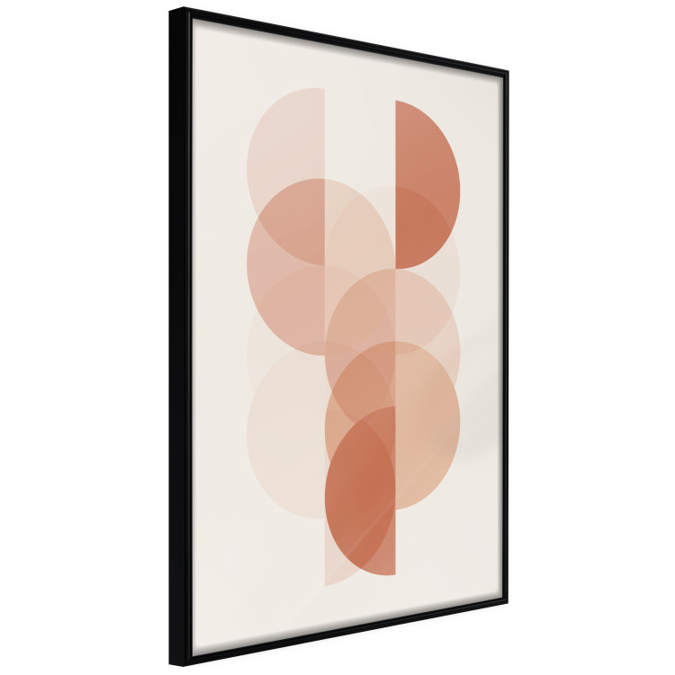 Wall Poster Wheel Configuration - abstract orange semicircles on a light background 129765 additionalImage 13