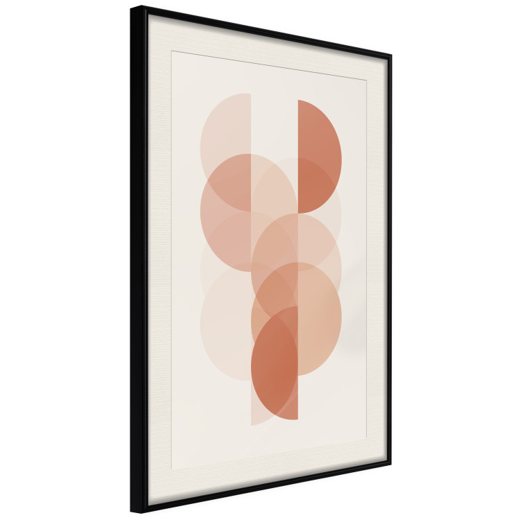 Wall Poster Wheel Configuration - abstract orange semicircles on a light background 129765 additionalImage 2