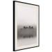 Wall Poster Island of Mists - black and white lakeside landscape with mist-covered island 130265 additionalThumb 2