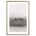 Wall Poster Island of Mists - black and white lakeside landscape with mist-covered island 130265 additionalThumb 14