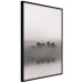 Wall Poster Island of Mists - black and white lakeside landscape with mist-covered island 130265 additionalThumb 13