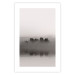 Wall Poster Island of Mists - black and white lakeside landscape with mist-covered island 130265 additionalThumb 19