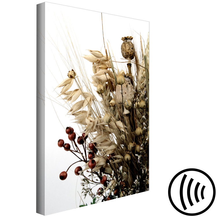 Canvas Golden Journal (1-piece) Vertical - bouquet of flowers in boho style 130465 additionalImage 6