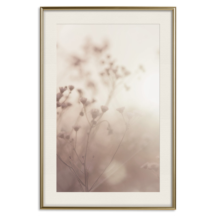 Poster Morning Meadow - a composition of plants with flowers against the backdrop of sunlight 130765 additionalImage 20