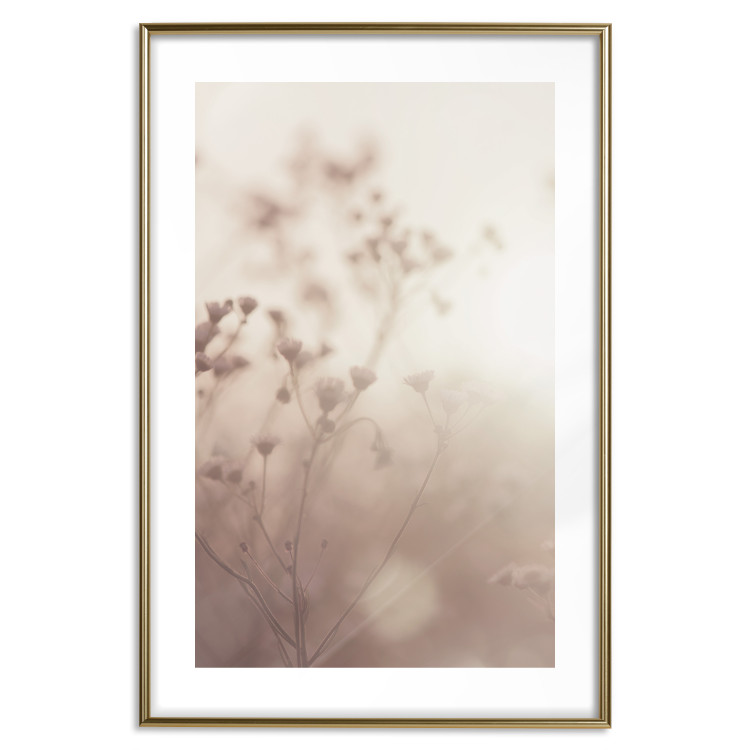 Poster Morning Meadow - a composition of plants with flowers against the backdrop of sunlight 130765 additionalImage 14