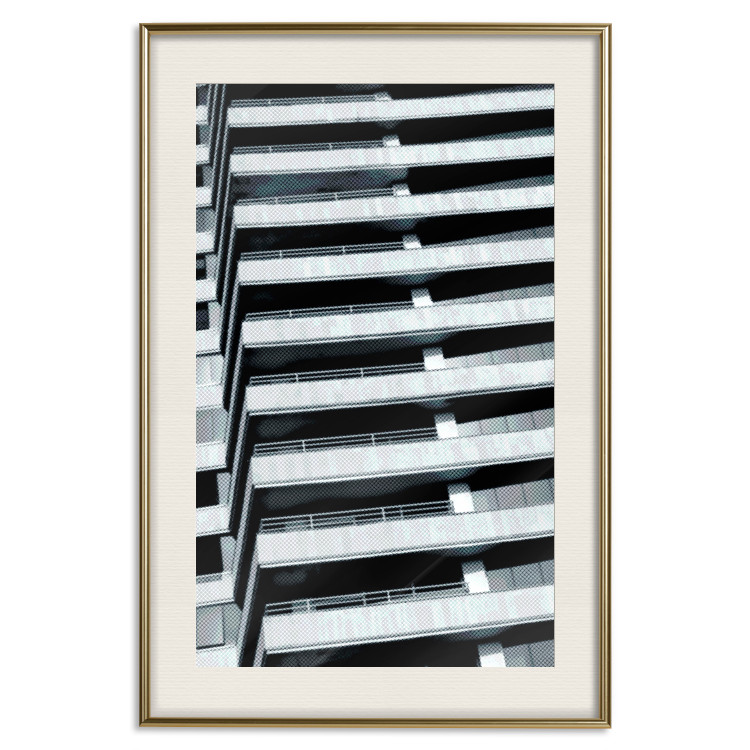 Wall Poster Architectural Grid - architecture of a parking building in the city 131765 additionalImage 21