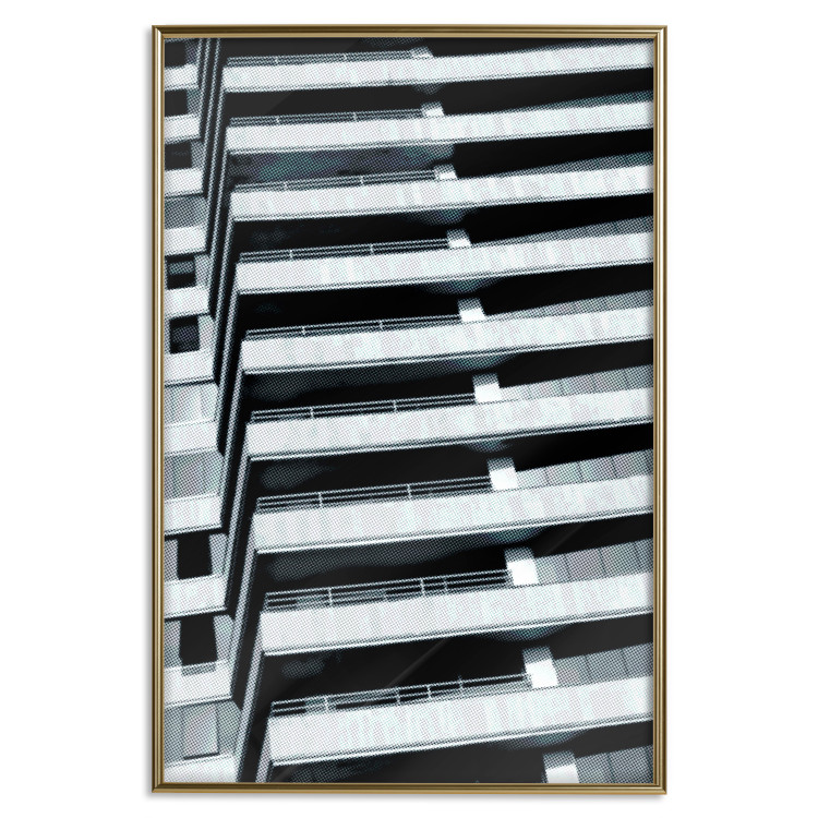 Wall Poster Architectural Grid - architecture of a parking building in the city 131765 additionalImage 25