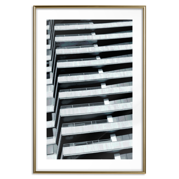 Wall Poster Architectural Grid - architecture of a parking building in the city 131765 additionalImage 19