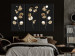 Canvas Print Golden Twilight (3-piece) - glamour-style plants on black background 131965 additionalThumb 3