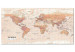 Large canvas print World Map: Orange World II [Large Format] 132365