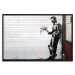 Wall Poster In Love - man with flowers against a white gate in Banksy style 132465 additionalThumb 17