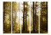 Room Divider Forest: Morning Sun II (5-piece) - forest landscape among tree canopies 132765 additionalThumb 3