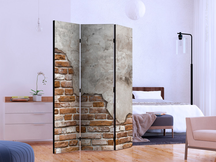 Room Separator Industrial Duet (3-piece) - wall with texture of red bricks 132865 additionalImage 2