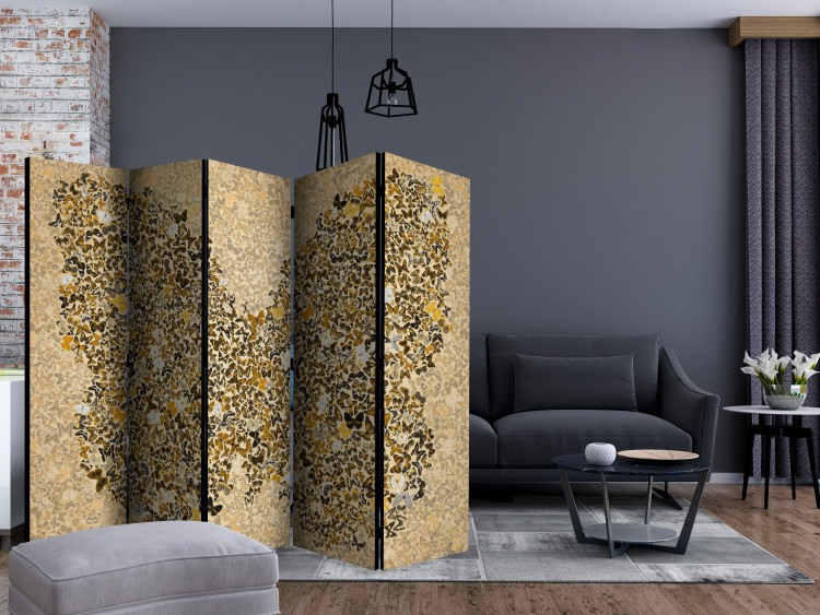 Folding Screen Madame Butterfly II (5-piece) - unique brown mosaic in butterflies 133365 additionalImage 4