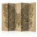 Folding Screen Madame Butterfly II (5-piece) - unique brown mosaic in butterflies 133365