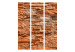 Room Divider Orange Stone (3-piece) - composition with brick texture 133465 additionalThumb 3