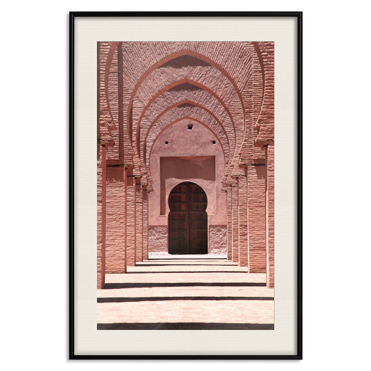 Poster Pink Arcades - composition of brick column architecture in Morocco 134765 additionalImage 19