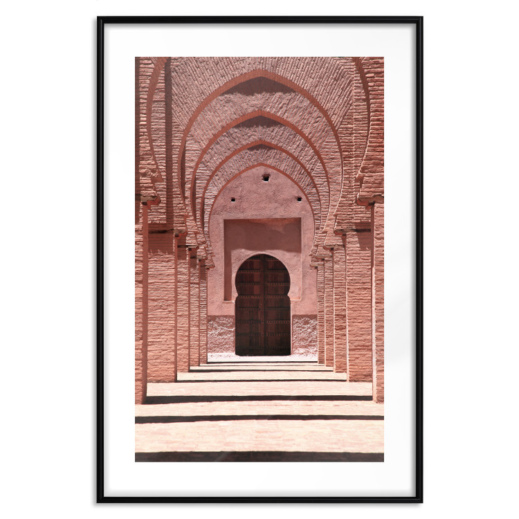 Poster Pink Arcades - composition of brick column architecture in Morocco 134765 additionalImage 15