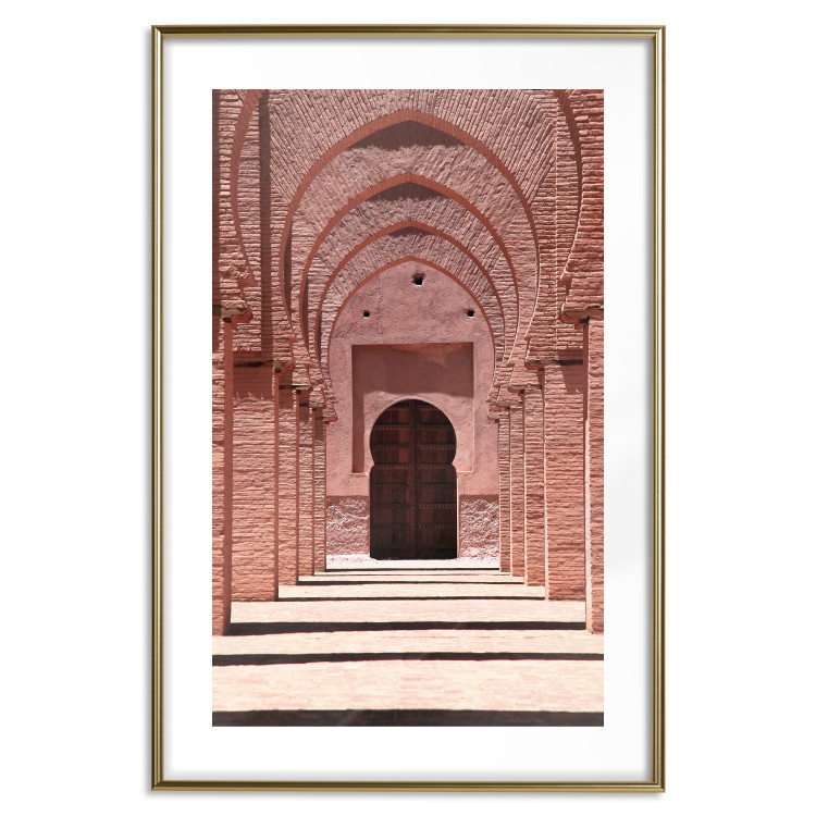 Poster Pink Arcades - composition of brick column architecture in Morocco 134765 additionalImage 14