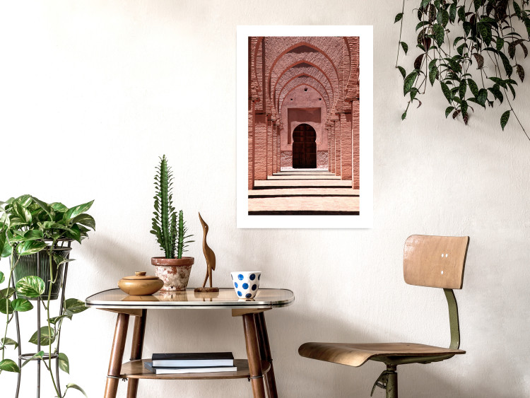Poster Pink Arcades - composition of brick column architecture in Morocco 134765 additionalImage 5