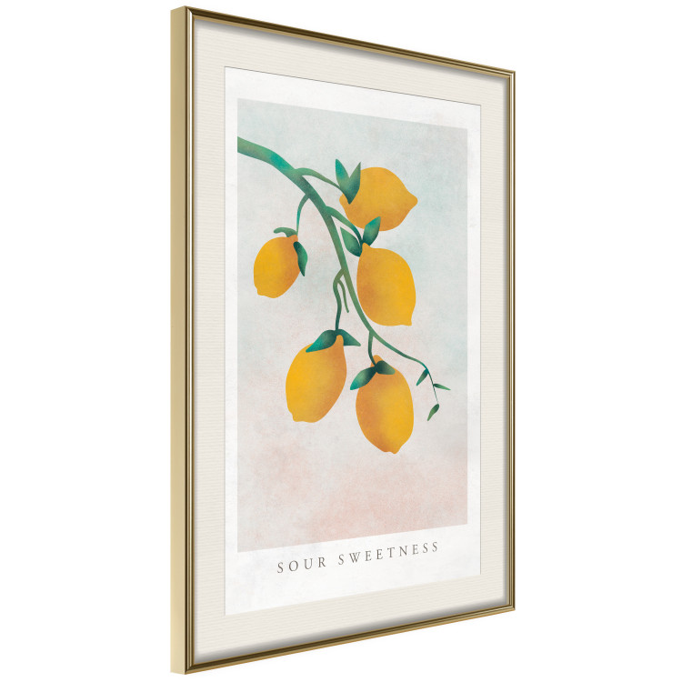 Wall Poster Sour Sweetness - English text and yellow fruits on a pastel background 135165 additionalImage 27