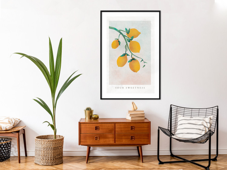 Wall Poster Sour Sweetness - English text and yellow fruits on a pastel background 135165 additionalImage 9