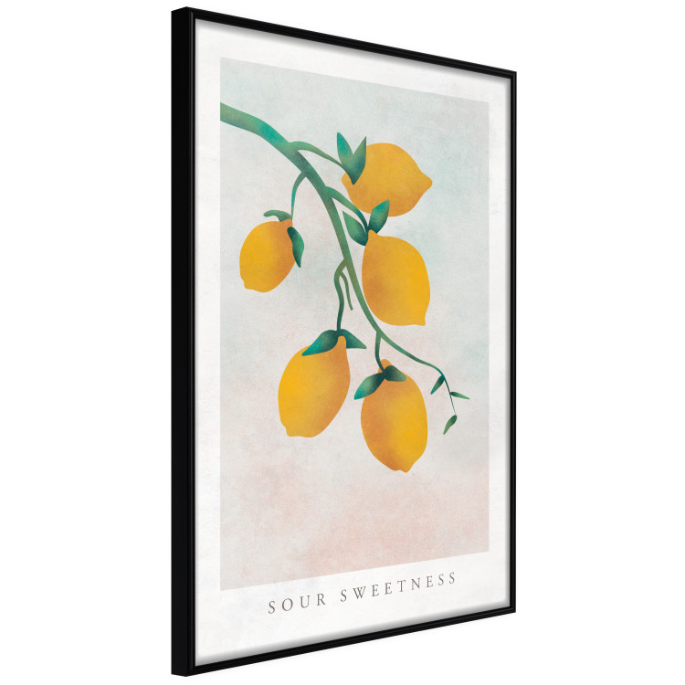Wall Poster Sour Sweetness - English text and yellow fruits on a pastel background 135165 additionalImage 17