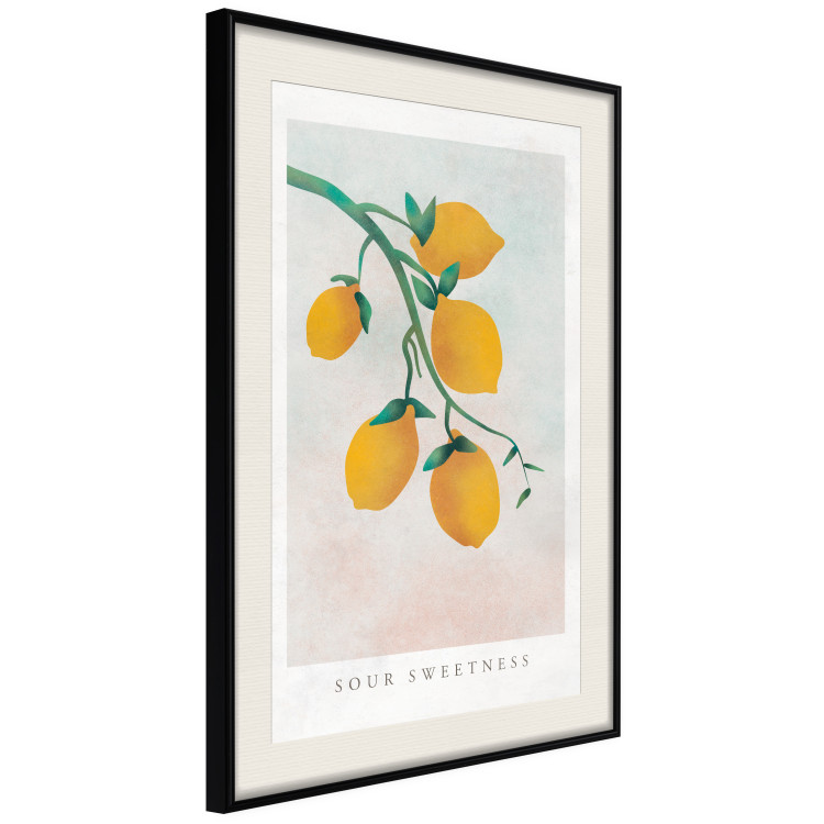 Wall Poster Sour Sweetness - English text and yellow fruits on a pastel background 135165 additionalImage 26