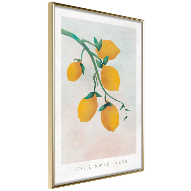 Wall Poster Sour Sweetness - English text and yellow fruits on a pastel background 135165 additionalImage 16