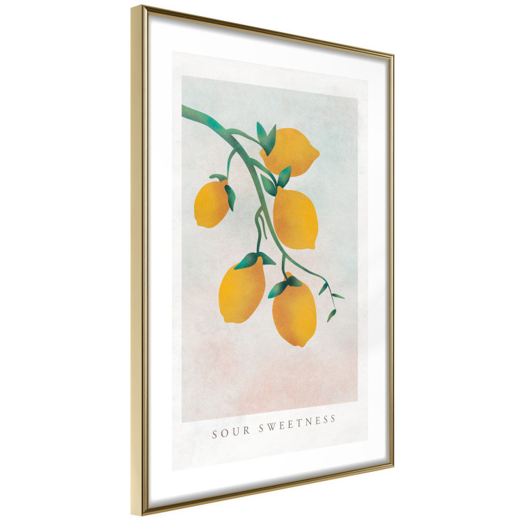 Wall Poster Sour Sweetness - English text and yellow fruits on a pastel background 135165 additionalImage 19