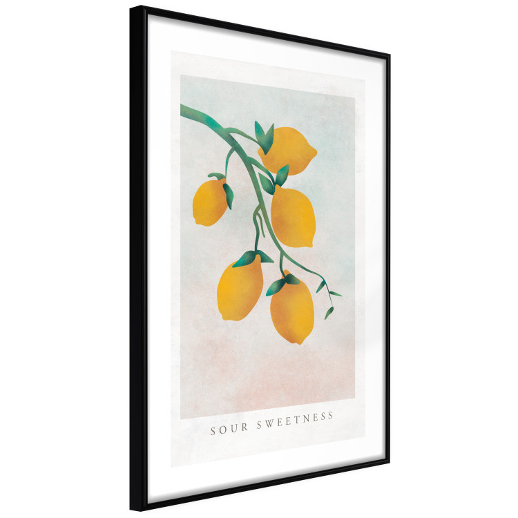 Wall Poster Sour Sweetness - English text and yellow fruits on a pastel background 135165 additionalImage 15