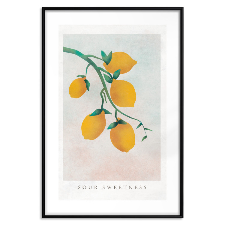 Wall Poster Sour Sweetness - English text and yellow fruits on a pastel background 135165 additionalImage 5