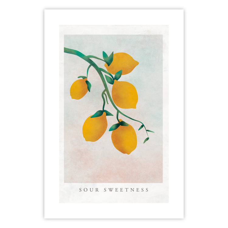 Wall Poster Sour Sweetness - English text and yellow fruits on a pastel background 135165 additionalImage 8