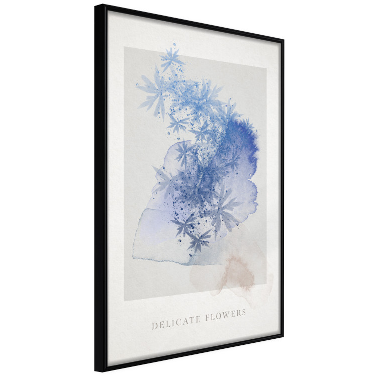 Poster Delicate Flowers - English texts and blue watercolor flowers 135765 additionalImage 6