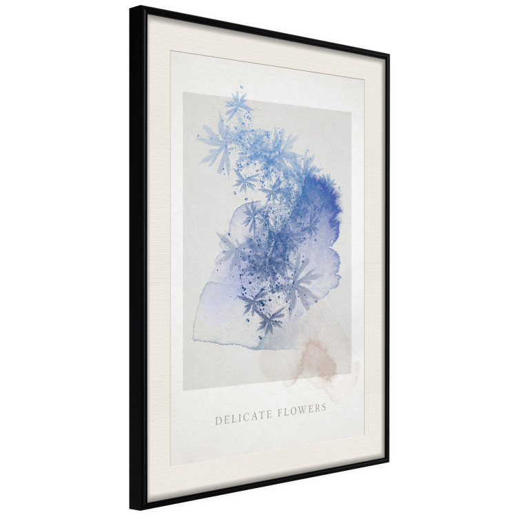 Poster Delicate Flowers - English texts and blue watercolor flowers 135765 additionalImage 9