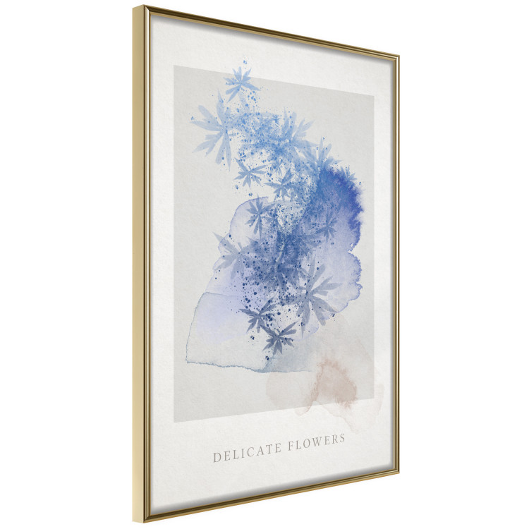 Poster Delicate Flowers - English texts and blue watercolor flowers 135765 additionalImage 5